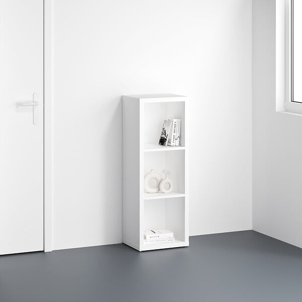 MODE DE VIE - Meuble 3 cases Cubyx - PVC - Blanc - H102xL37xP29,5cm - large