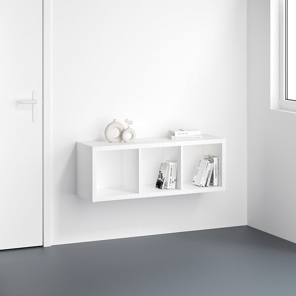 MODE DE VIE - Meuble 3 cases Cubyx - PVC - Blanc - H102xL37xP29,5cm - large