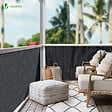 VOUNOT - Canisse PVC brise vue ultra renforce avec attaches de fixation 90x500cm gris - vignette