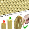 VOUNOT - Canisse PVC brise vue ultra renforce avec attaches de fixation 100x300cm beige - vignette