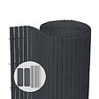 VOUNOT - Canisse PVC brise vue ultra renforce avec attaches de fixation 100x500cm gris - vignette