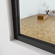 AICA SANITAIRE - Verrière intérieure aluminium noir mat 153x108cm 5 vitrage et carreaux verrière fixe kit de verrière - vignette