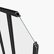 AICA SANITAIRE - Verrière intérieure aluminium noir mat 153x108cm 5 vitrage et carreaux verrière fixe kit de verrière - vignette