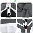 VOUNOT - Tonnelle de Jardin 3x3m Pliable avec portes et fenêtres Gris - vignette