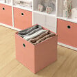 MODE DE VIE - Panier de rangement intissé - Terracotta - vignette