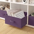 MODE DE VIE - Panier de rangement intissé - Aubergine - S - vignette