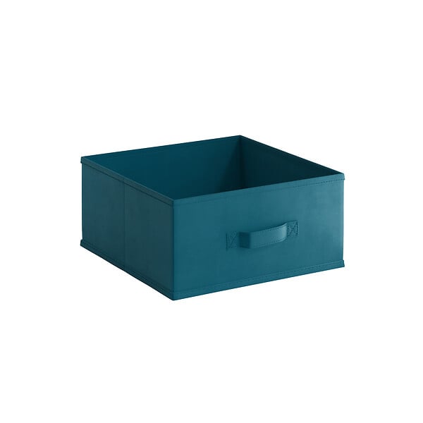 MODE DE VIE - Panier de rangement intissé - Bleu paon - S - large