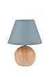 COREP - Lampe céramique naturel/pétrole Corep MINI LOU H25,5cm. - vignette