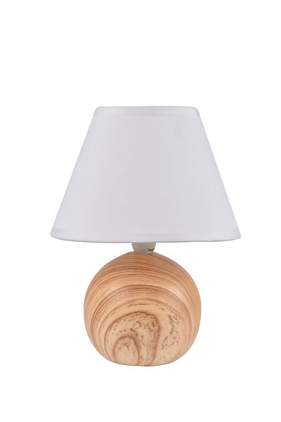 COREP - Lampe céramique naturel/blanc Corep MINI LOU H25,5cm. - large