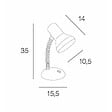 COREP - Lampe de bureau métal pétrole Corep BEST H35cm. - vignette