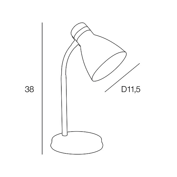 COREP - Lampe de bureau métal mandarine Corep CALLY H38cm. - large
