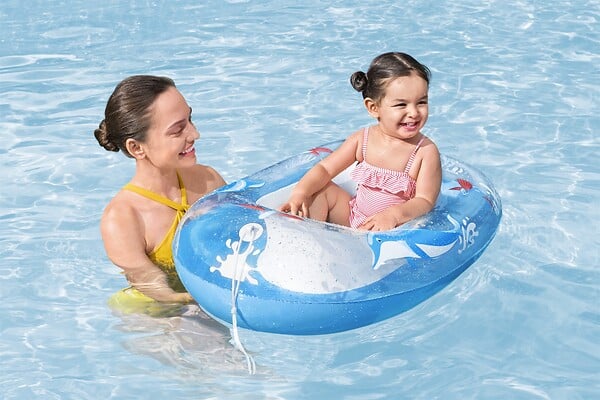 BESTWAY - Bateau gonflable enfant 102 x 69 cm 2 couleurs assorties - large
