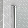 AURLANE - Pare baignoire Rabattable 80x140cm - Profilé Chromé - Verre Trempé 4mm - ELEMENTARY - vignette