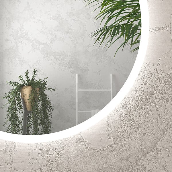 AURLANE - Miroir salle de bain rond avec eclairage LED - Diamètre 70cm - GO LED - large
