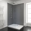 AURLANE - LOT de 2 Panneaux Muraux Aluminium GRIS 90+120x210 cm avec Profilés ANODISE BRILLANT - WALL'IT - vignette