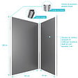AURLANE - LOT de 2 Panneaux Muraux Aluminium GRIS 90+120x210 cm avec Profilés ANODISE BRILLANT - WALL'IT - vignette