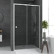 AURLANE - Porte de douche coulissante blanc 120x185cm - extensible - WHITY slide 120 - vignette