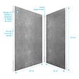 AURLANE - Pack de 2 Panneaux Muraux Pierre Silver Grey 90+120x210 cm avec Profilés ANODISE BRILLANT - STONE'IT - vignette