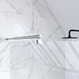 AURLANE - Paroi de Douche 140x200cm Verre Transparent - Barre de Fixation Extensible et Profil Chrome - vignette