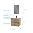 AURLANE - Pack Meuble SDB 60cm suspendu 2 tiroirs Chene_Vasque blanche + Miroir Led - TIMBER 60_Pack10 - vignette