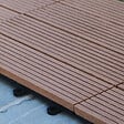 OVIALA - Lot de 96 dalles clipsables bois synthétique marron - Padang - vignette