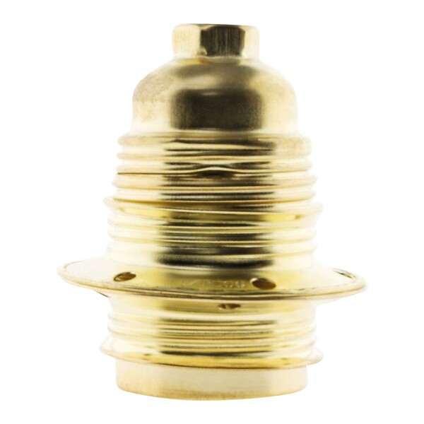 ZENITECH - Douille E27 acier laitonné double bague + borne de terre - Zenitech - large