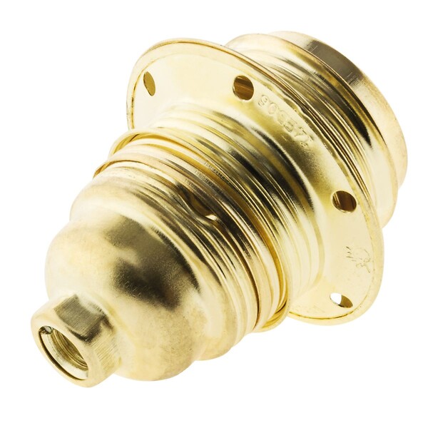 ZENITECH - Douille E27 acier laitonné double bague + borne de terre - Zenitech - large