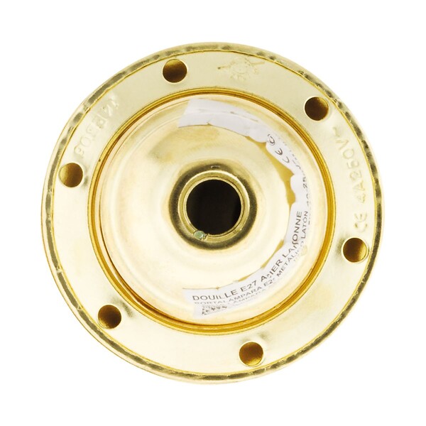 ZENITECH - Douille E27 acier laitonné double bague + borne de terre - Zenitech - large
