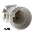 ZENITECH - Lot de 20 douilles de chantier E27 - Blanc - Zenitech - vignette
