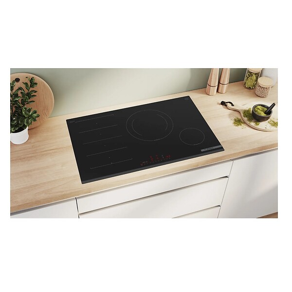 BOSCH - table de cuisson induction 80cm 4 feux 7400w noir - PXE831HC1E - large