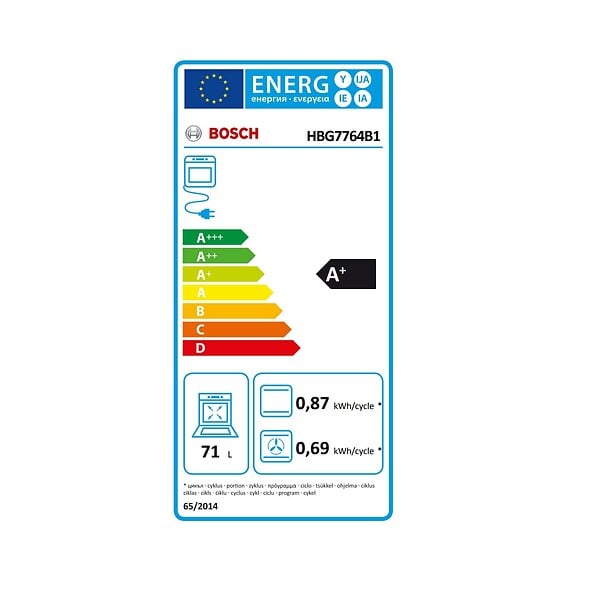 BOSCH - four intégrable 71l 60cm a+ pyrolyse noir - HBG7764B1 - large