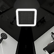 AURLANE - Cabine de douche 1/4 de cercle 95x95x218 cm - Fonction HAMMAM, Jets Hydromassants, Led et Bluetooth - vignette