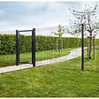 EASY CLOTURE - Portillon grillagé en acier galvanisé maille 100 x 50 L 1m x H 1m00 Noir - vignette