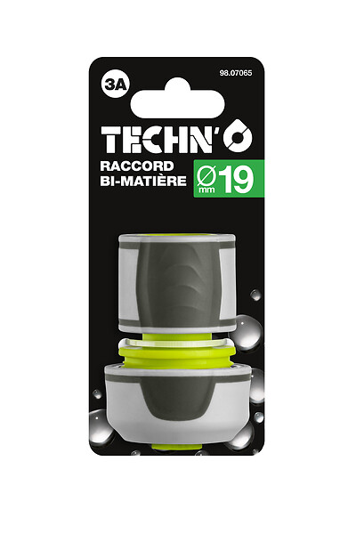 TECHNO - Raccord rapide D19mm bi-mat TECHNO - large