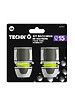 TECHNO - 2 Raccords rapides D15mm bi-mat TECHNO - vignette