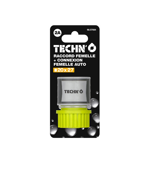 TECHNO - Raccord femelle 20x27 plastique TECHNO - large