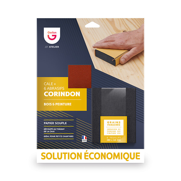 GERLON - 3 feuilles 230x280mm +  caleco corindon panaches - large