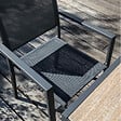 OVIALA - Fauteuil de jardin aluminium et textilène gris - Nice - vignette
