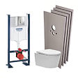 GROHE - Grohe Pack Rapid SL autoportant + cuvette sans bride SAT fixations cachées + plaque chrome + Set habillage (ProjectSATrimless-2-sabo) - vignette