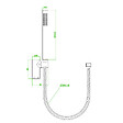 ESSEBAGNO - Luisa combiné support de douche or brossé 3 pièces - vignette