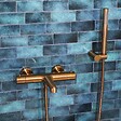 ESSEBAGNO - Luisa combiné support de douche cuivre brossé 3 pièces - vignette