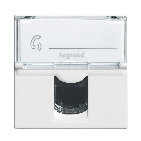 LEGRAND - Prise RJ45 catégorie 6 FTP Mosaic 2 modules - blanc - large