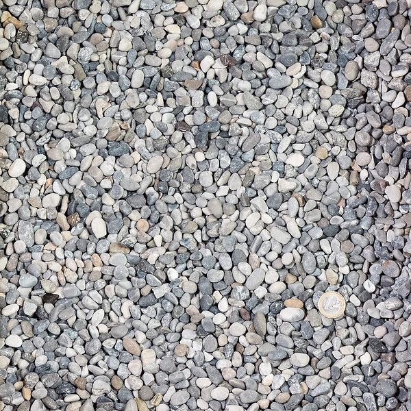 RO'MA NATURE - Galet Gris des Alpes 8-12 mm - Lot de 45 sacs de 20 kg (18 m²) - large