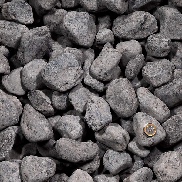 RO'MA NATURE - Galet Noir / Gris Ebano 40-60 mm - Lot de 30 sacs de 20 kg (6 m²) - large