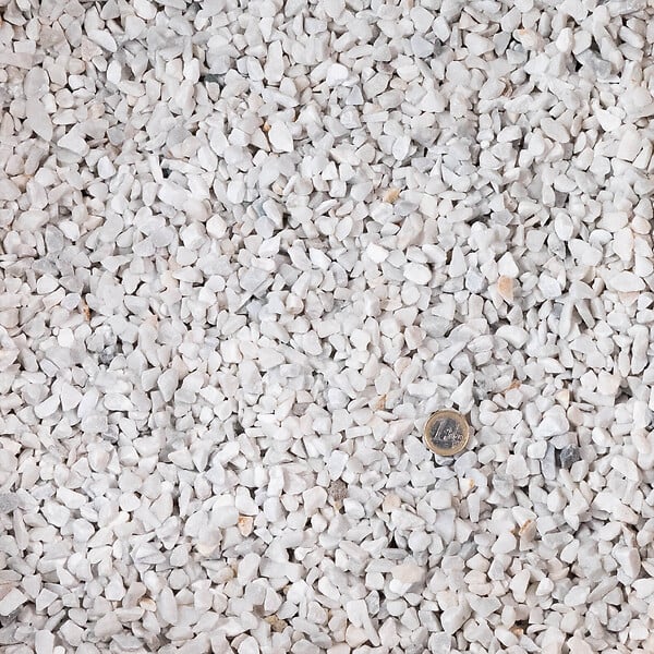 RO'MA NATURE - Gravier Marbre Blanc Carrare 8-12 mm - Lot de 5 sacs de 20 kg (2 m²) - large