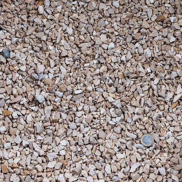 RO'MA NATURE - Gravier Calcaire Beige / Jaune 8-11 mm - Lot de 30 sacs de 20 kg (12 m²) - large