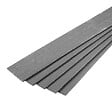 RO'MA NATURE - Bordure de jardin planche Plastique Recyclé Gris 200x14x1 cm (lot de 5 planches soit 10 mètres) - vignette