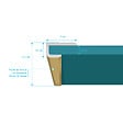 AURLANE - Jeu de 2 Profilés de finition en Aluminium Or Brossé pour Panneaux Muraux - 10x5x2100 mm - vignette