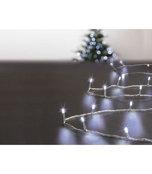 FEERIC LIGHTS & CHRISTMAS - Guirlande Lumineuse Extérieur 20 mètres 200 LED Blanc froid 8 jeux de lumière - large