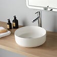 PLANETE BAIN - Vasque à poser ø37cm - Blanc mat - Rebords fins - Andria - vignette